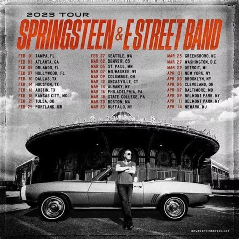 Mar 27, 2023 · Get the Bruce Springsteen Setlist of the concert at Capital One Arena, Washington, DC, USA on March 27, 2023 from the Springsteen & E Street Band 2023 Tour and other Bruce Springsteen Setlists for free on setlist.fm!